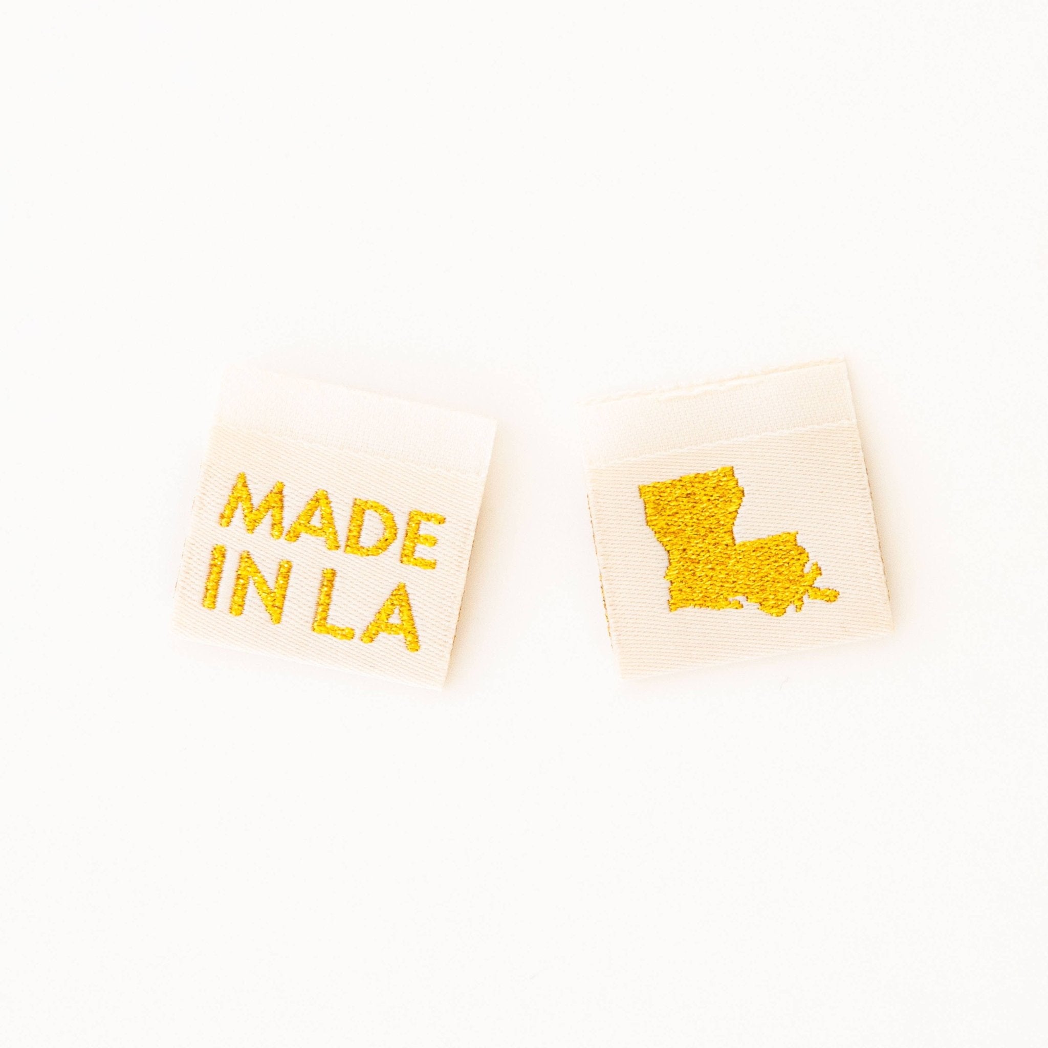 Made in My State Gold Woven Labels - Boho Fabrics -