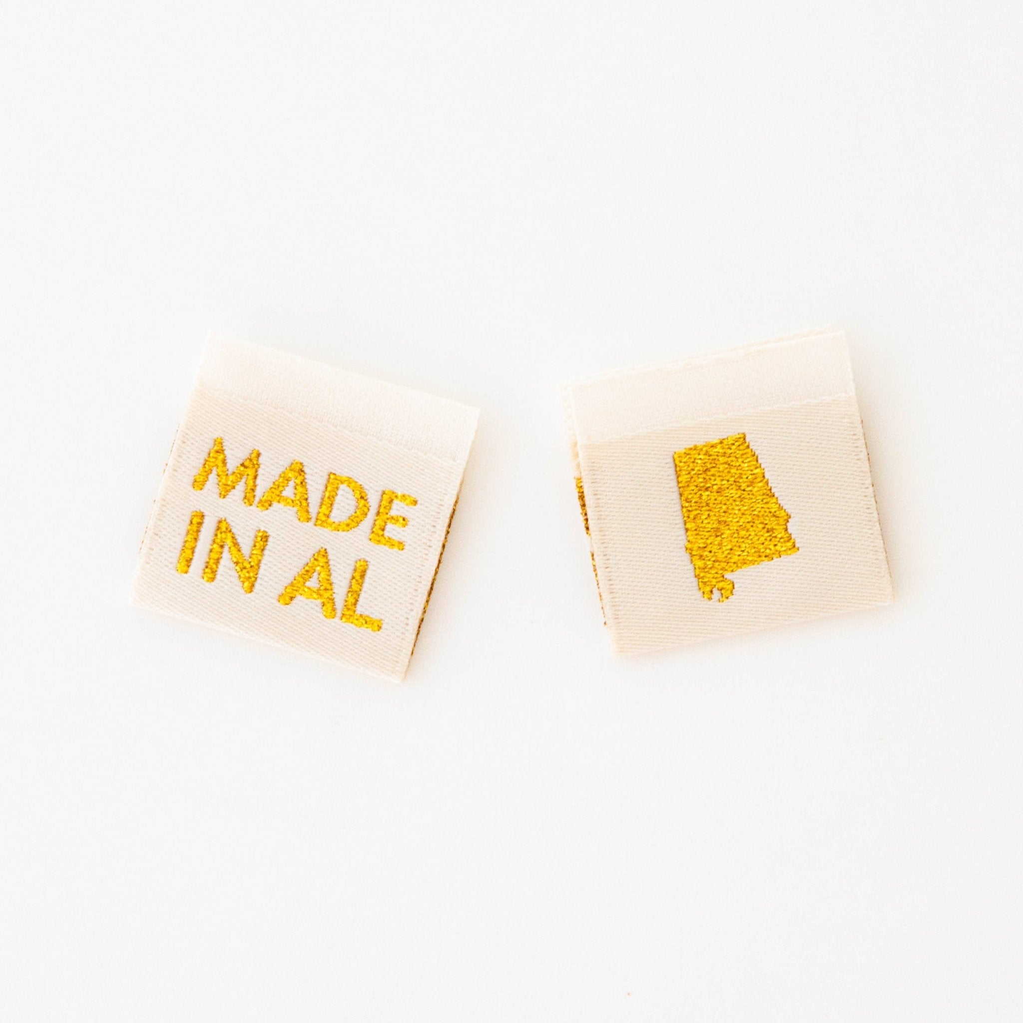 Made in My State Gold Woven Labels - Boho Fabrics -