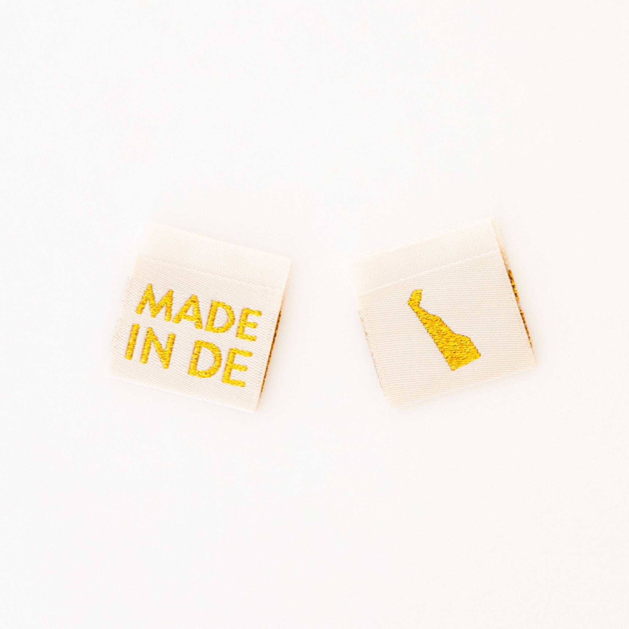 Made in My State Gold Woven Labels - Boho Fabrics -