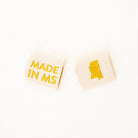 Made in My State Gold Woven Labels - Boho Fabrics -