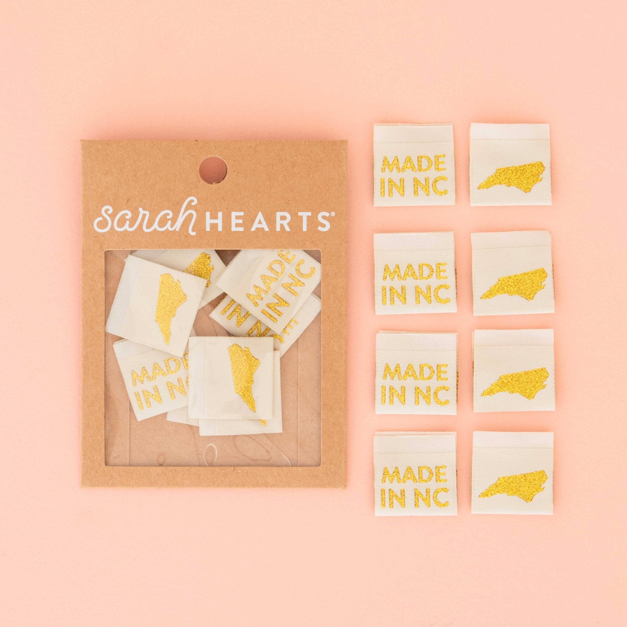Made in My State Gold Woven Labels - Boho Fabrics -