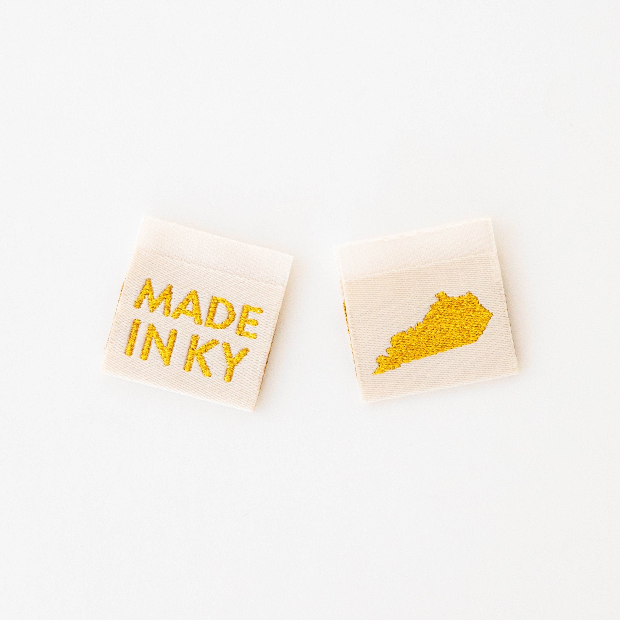 Made in My State Gold Woven Labels - Boho Fabrics -