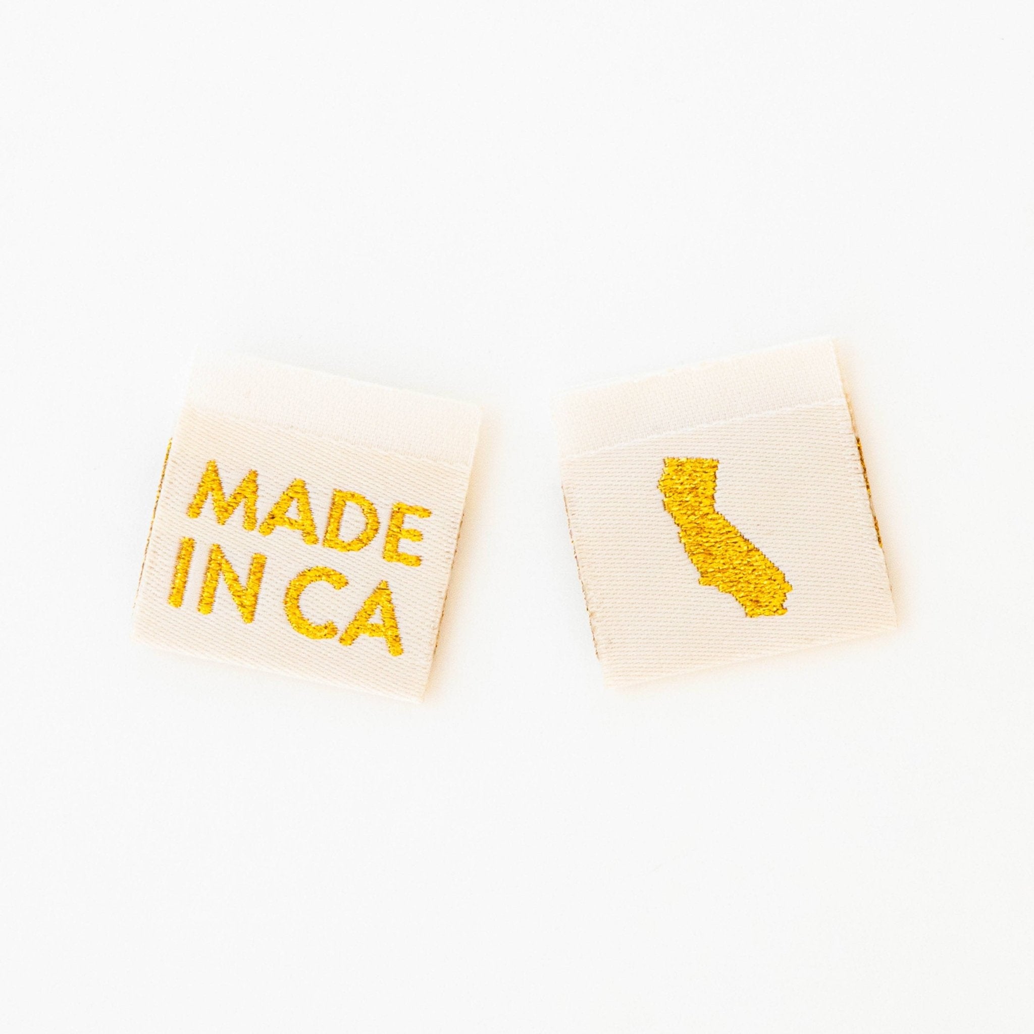 Made in My State Gold Woven Labels - Boho Fabrics -