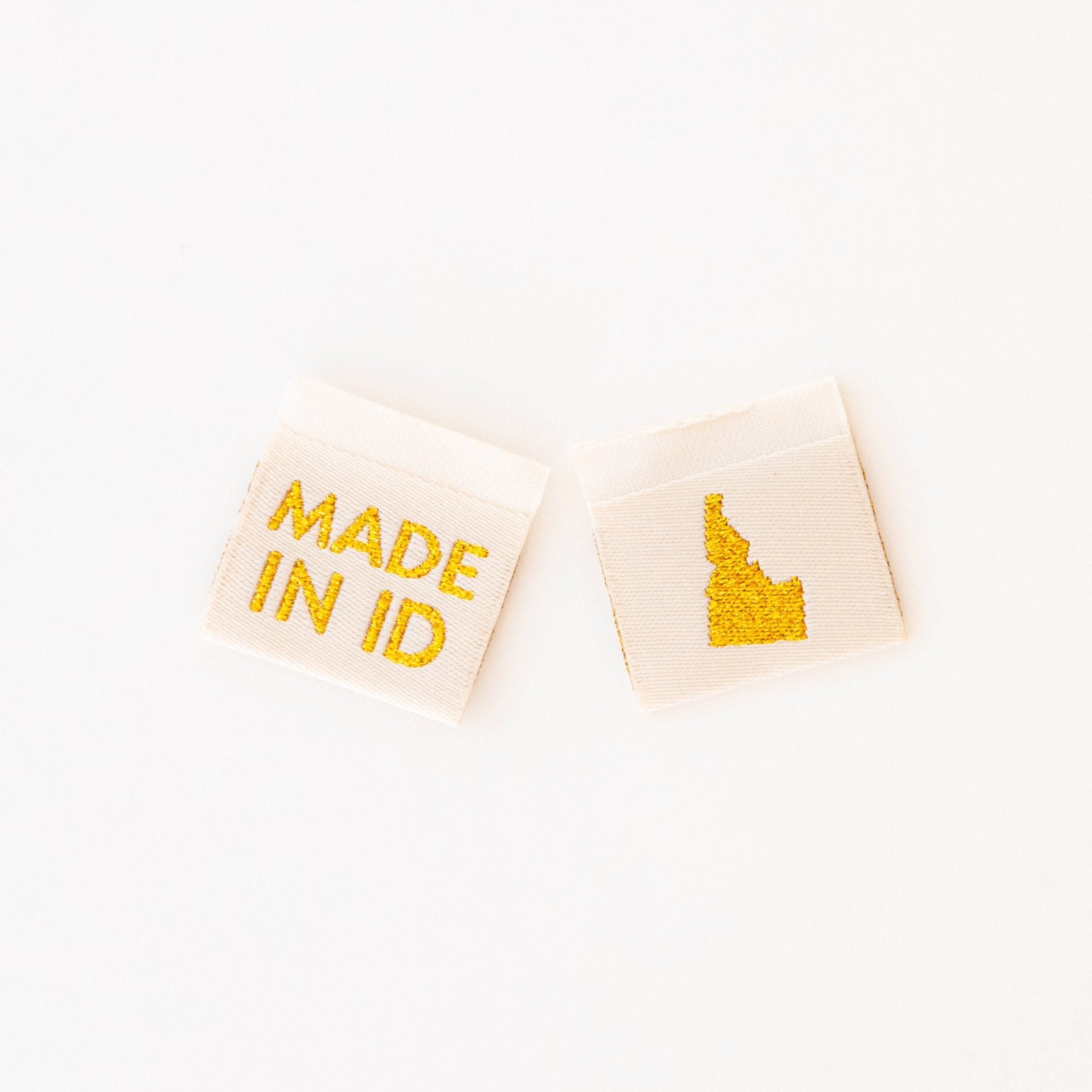 Made in My State Gold Woven Labels - Boho Fabrics -