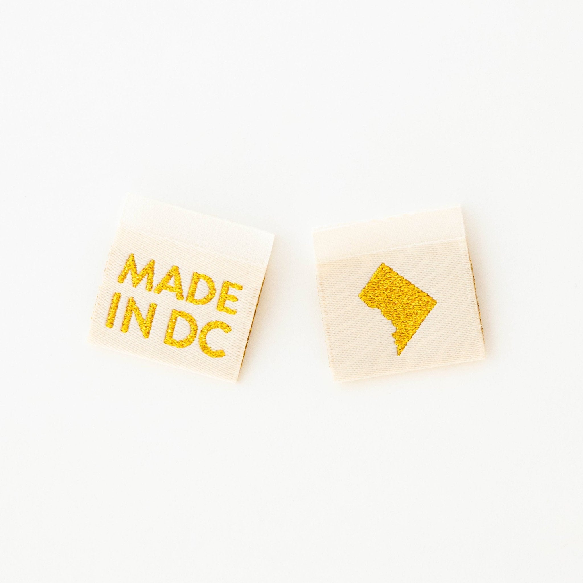 Made in My State Gold Woven Labels - Boho Fabrics -