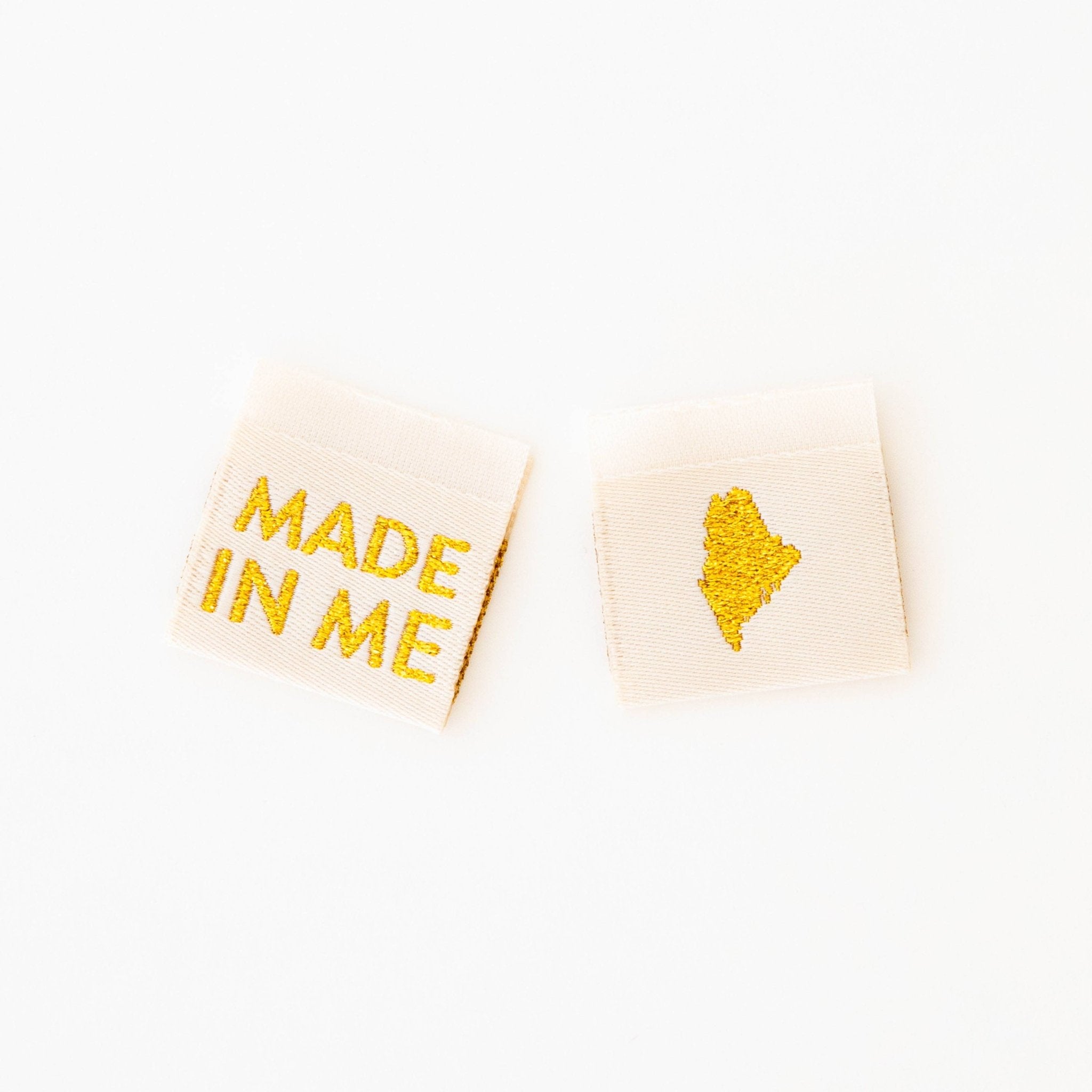 Made in My State Gold Woven Labels - Boho Fabrics -