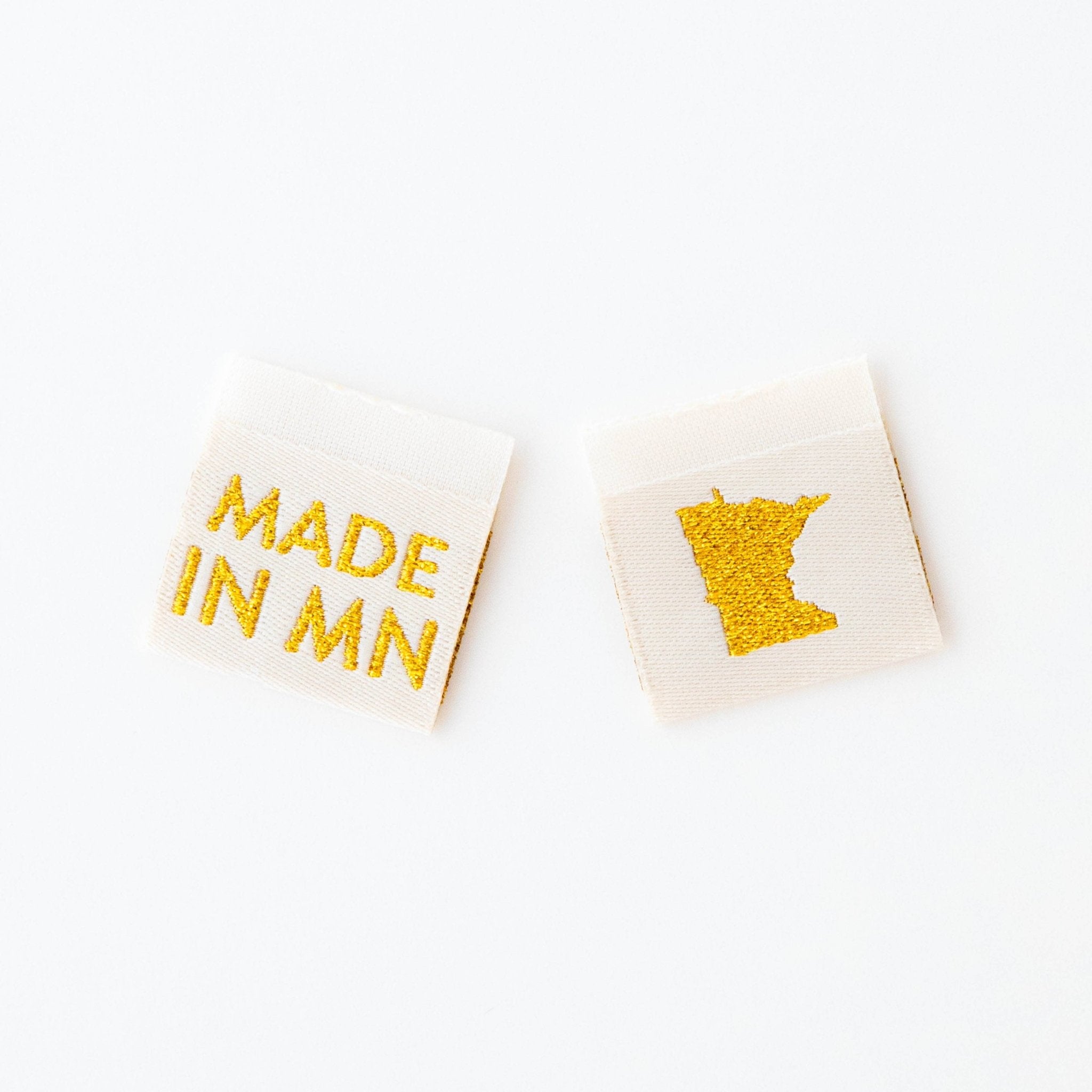 Made in My State Gold Woven Labels - Boho Fabrics -