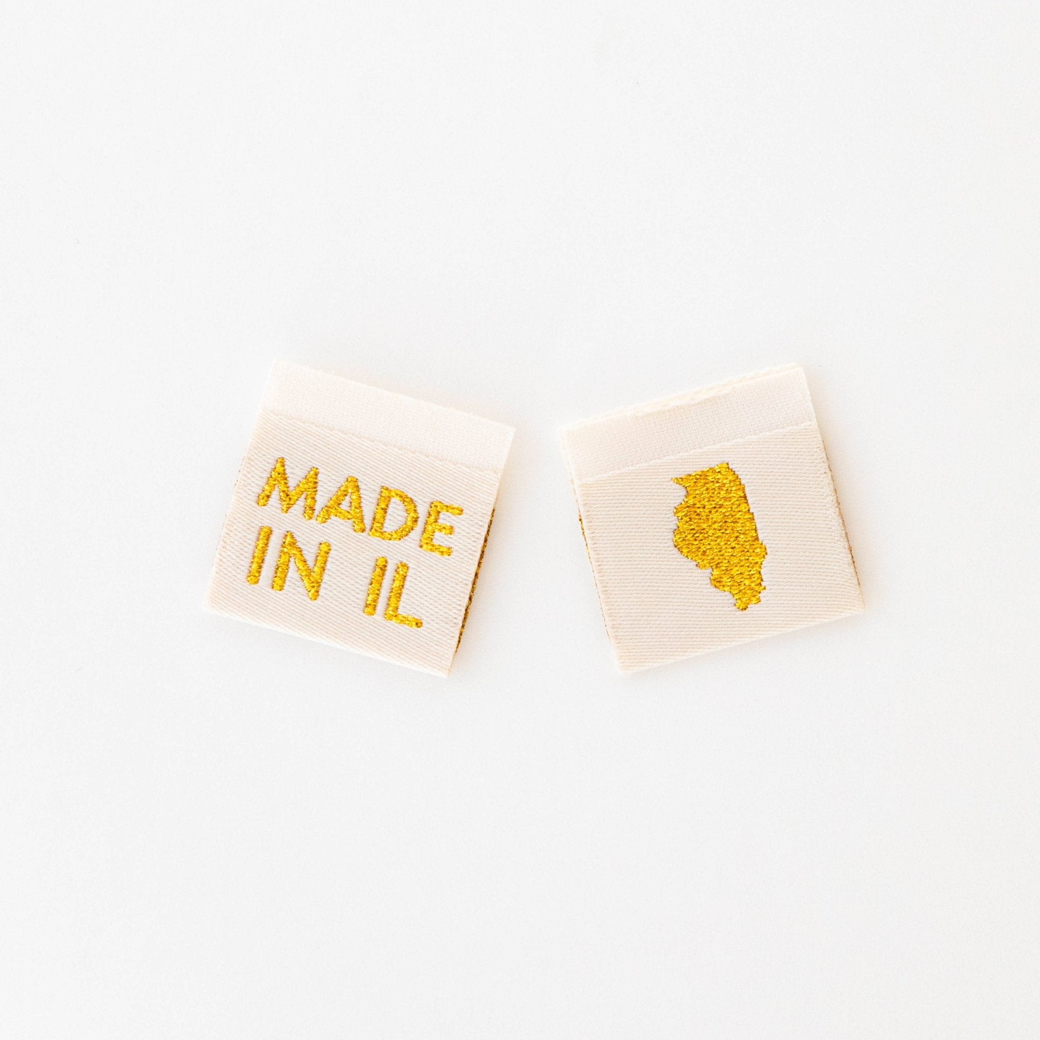 Made in My State Gold Woven Labels - Boho Fabrics -