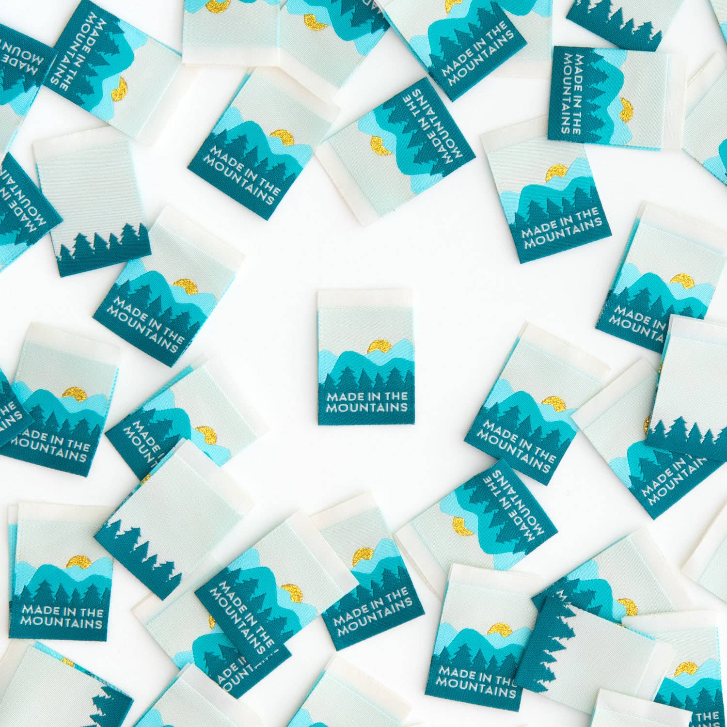 Made in the Mountains -  Sewing Woven Clothing Label Tags - Boho Fabrics - 