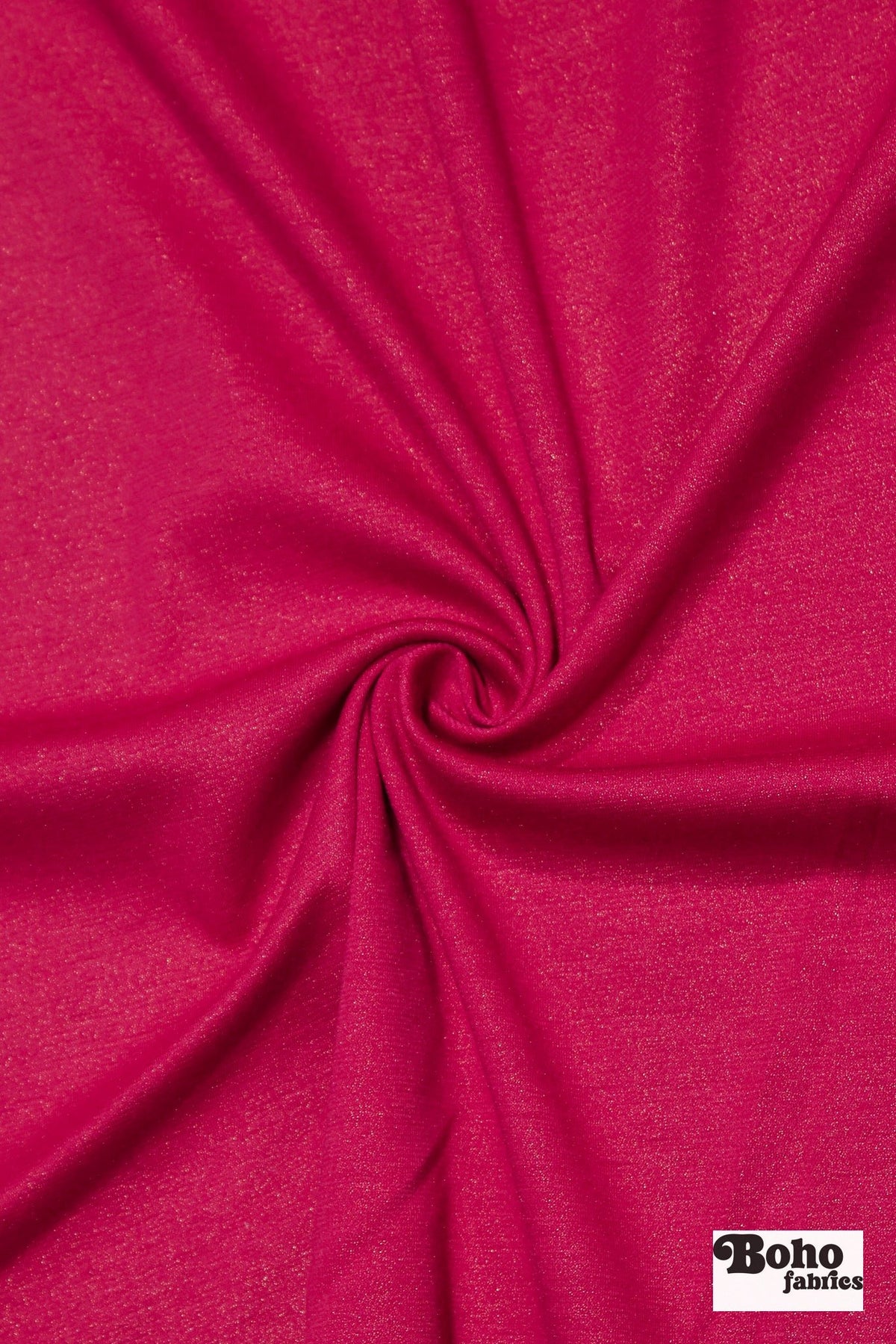 Magenta, Foiled Ponte Knit Fabric - Boho Fabrics - Ponte Solid, Knit Fabric