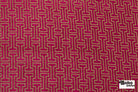 Magenta & Gold Geometric Fretwork Upholstery Woven Fabric - Boho Fabrics - Home Dec. & Upholstery Fabric