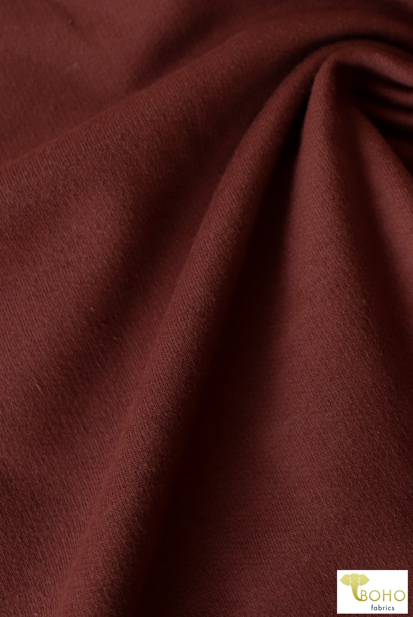 Mahogany Brown. Cotton French Terry. CLFT-938-MSLA - Boho Fabrics