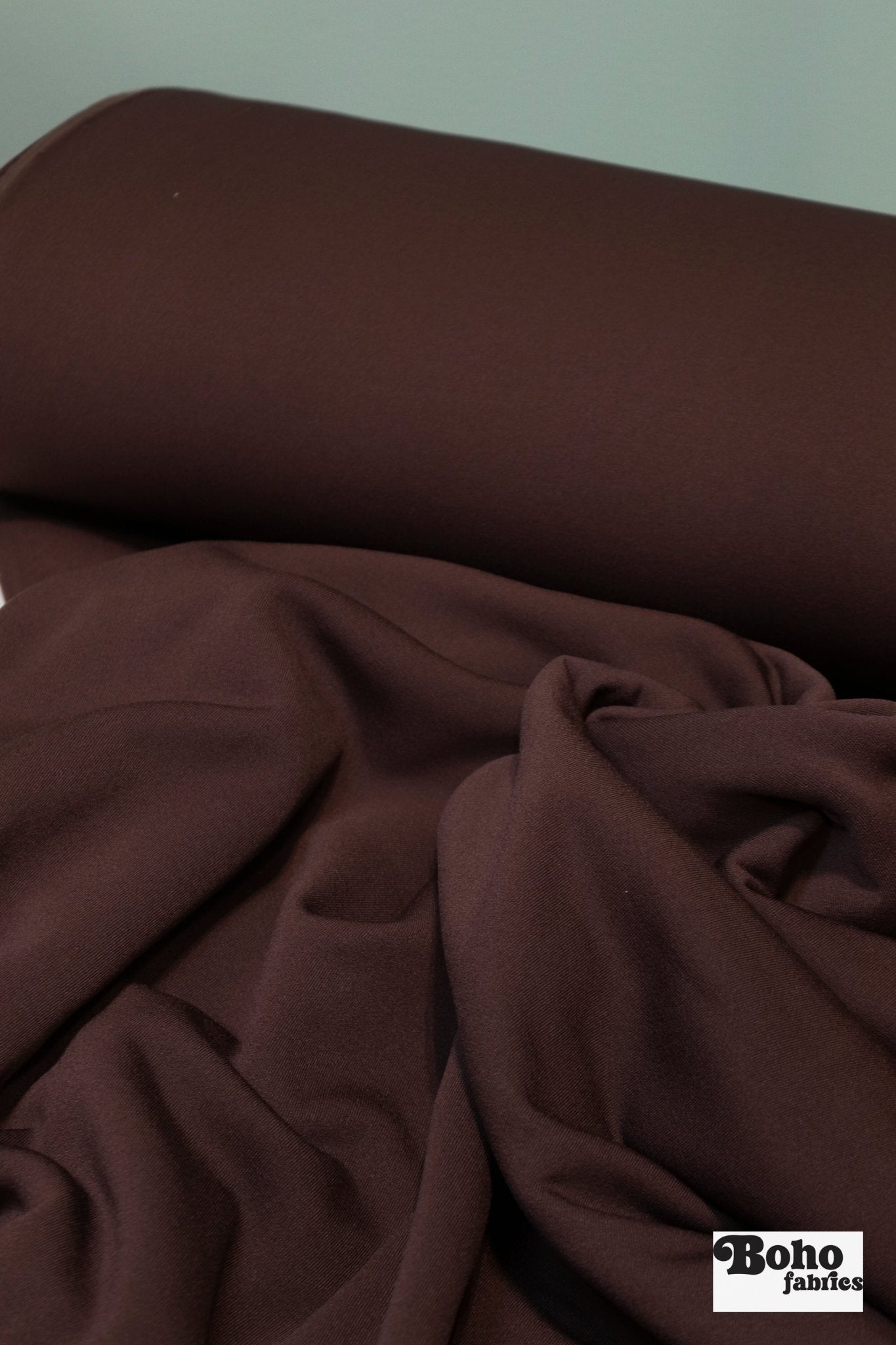 Mahogany Brown, Power Stretch Pro Fleece - Backed Performance Fabric - Boho Fabrics - Performance Fabrics