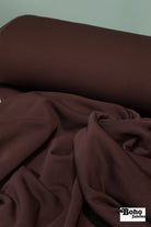 Mahogany Brown, Power Stretch Pro Fleece - Backed Performance Fabric - Boho Fabrics - Performance Fabrics