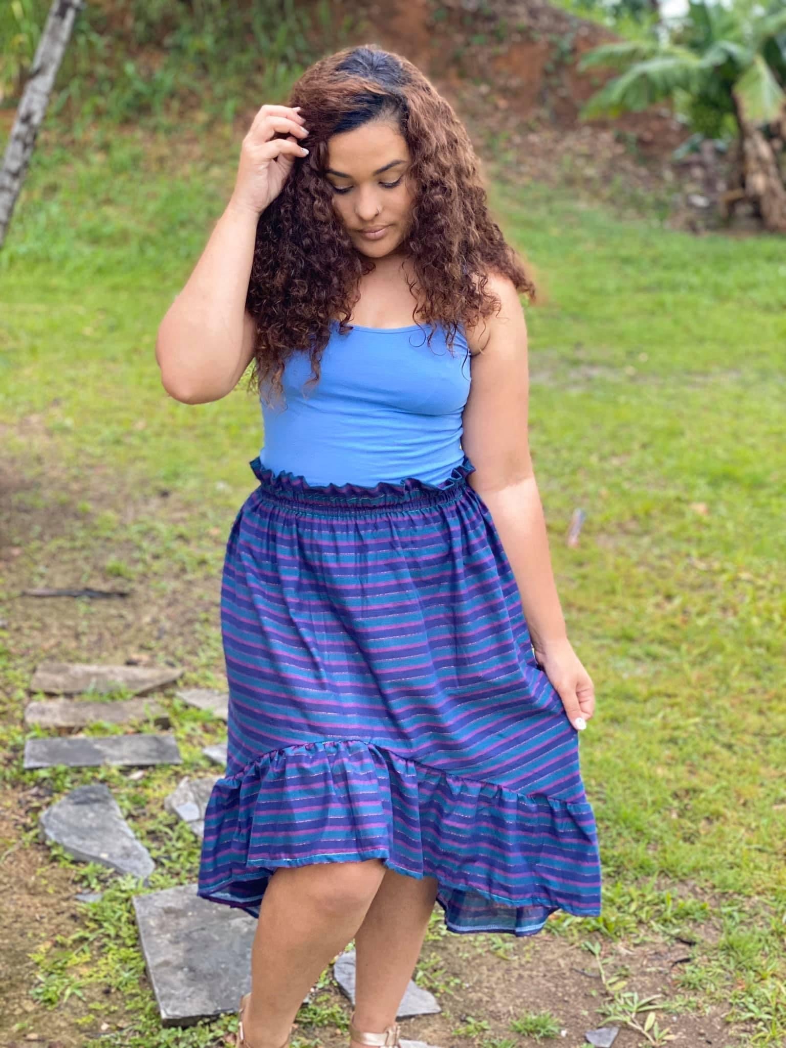 Majestic Gold,Purple & Teal Stripes. Cotton Woven Fabric. WVP-215 - Boho Fabrics