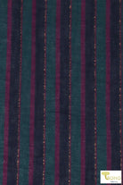 Majestic Gold,Purple & Teal Stripes. Cotton Woven Fabric. WVP-215 - Boho Fabrics