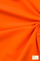 Mandarin Orange, Solid Swim Knit Fabric. - Boho Fabrics