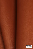 Maple Faux Leather Upholstery Fabric - Dark Orange/Cognac - Boho Fabrics - Home Dec. & Upholstery Fabric