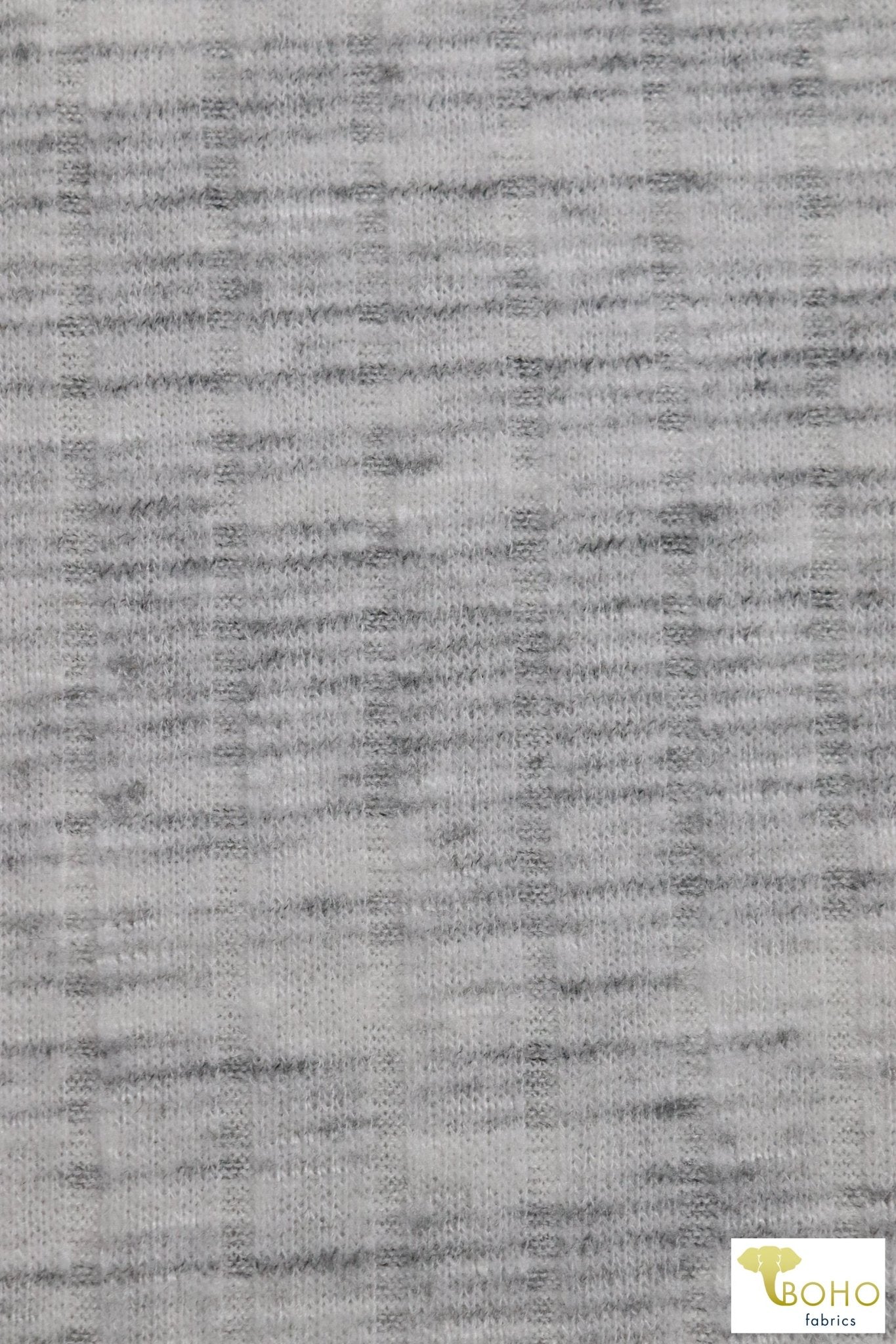 Marble Ice 9x4 Brushed Rib Knit Fabric. BRIB-201-WHT - Boho Fabrics