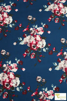 Marina Florals on Blue, DBP. BPP-312 - Boho Fabrics