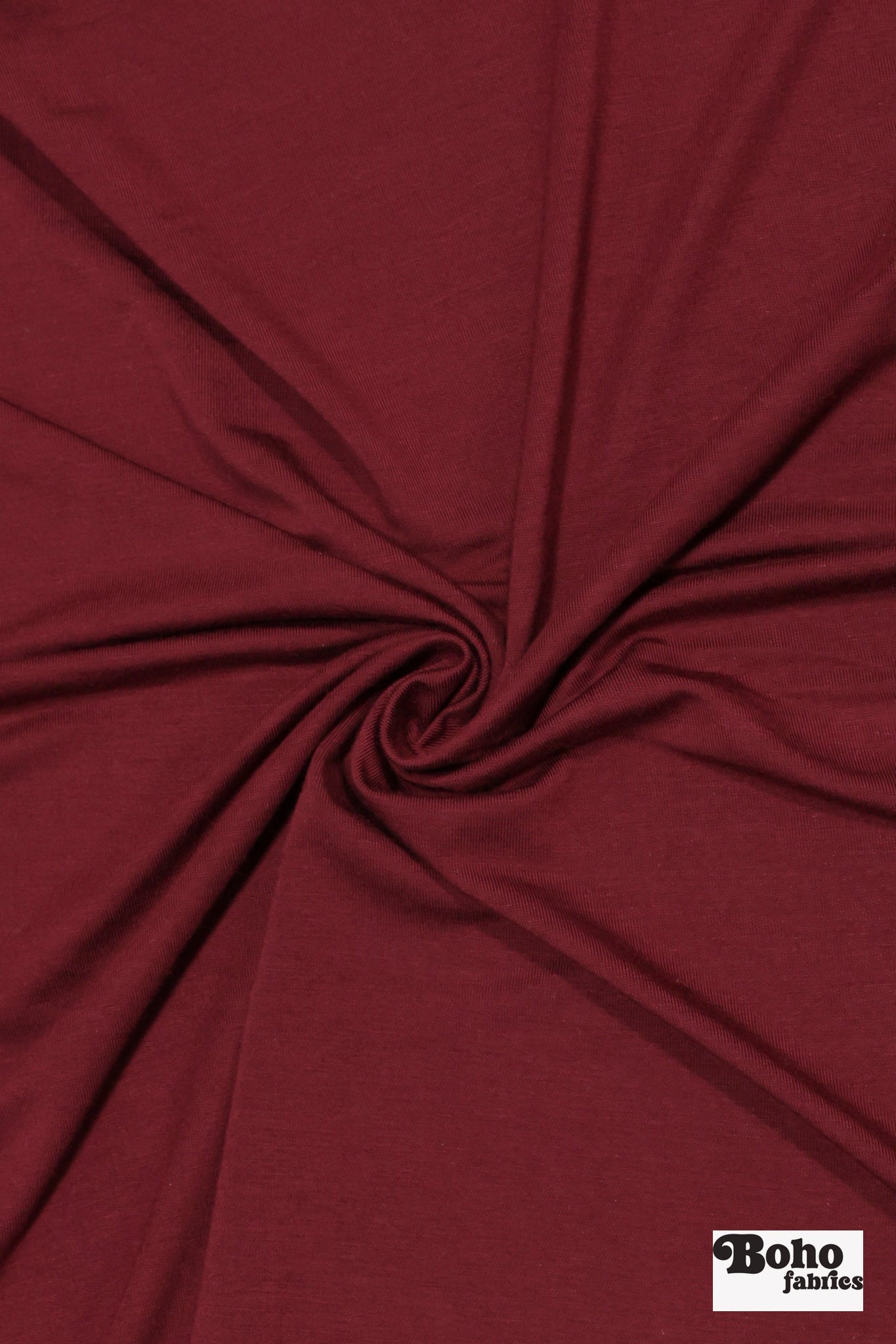 Maroon, Modal Spandex Jersey Knit Fabric - Boho Fabrics - Rayon Jersey Solid, Knit Fabric