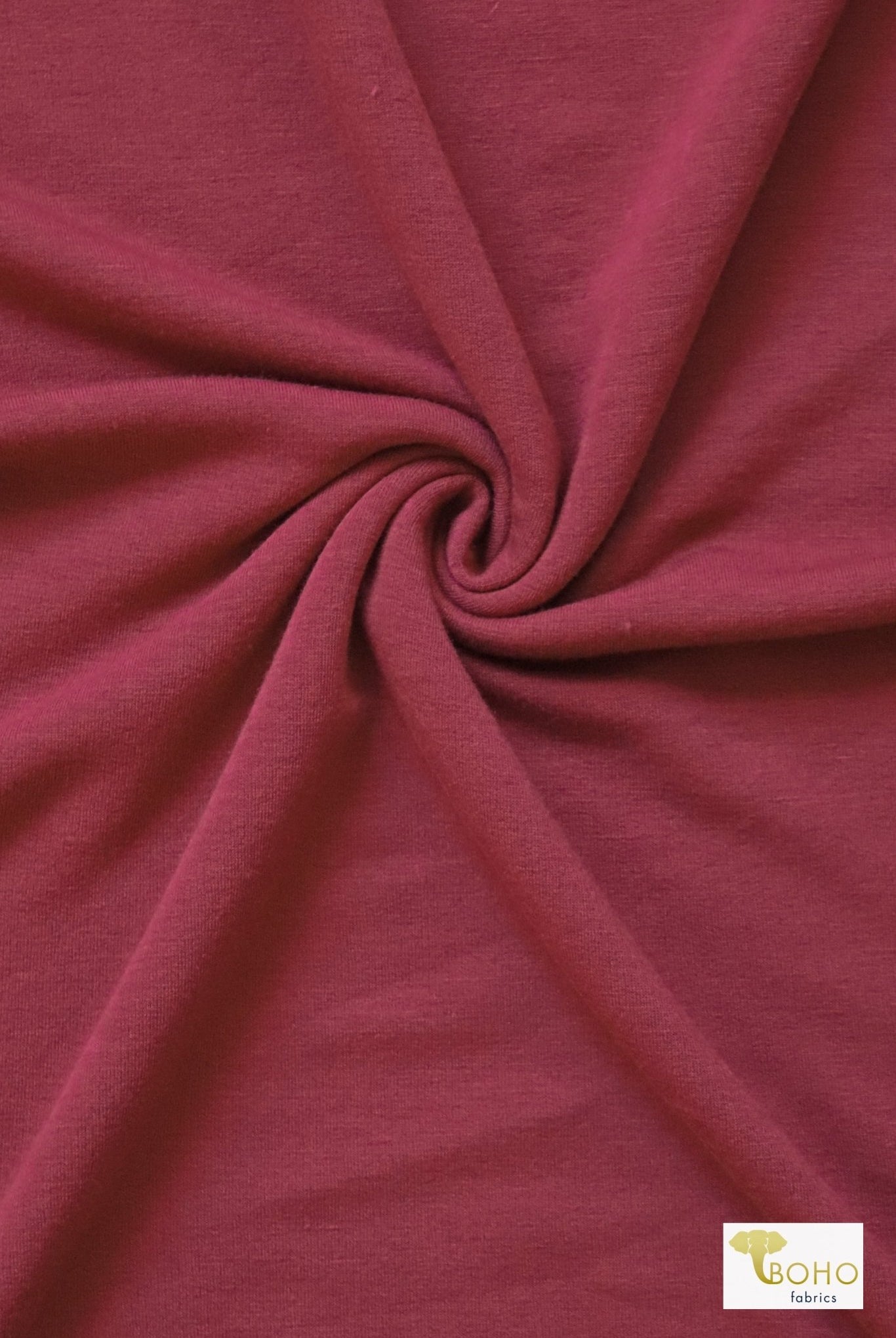 Marsala, Brushed French Terry Knit Fabric - Boho Fabrics