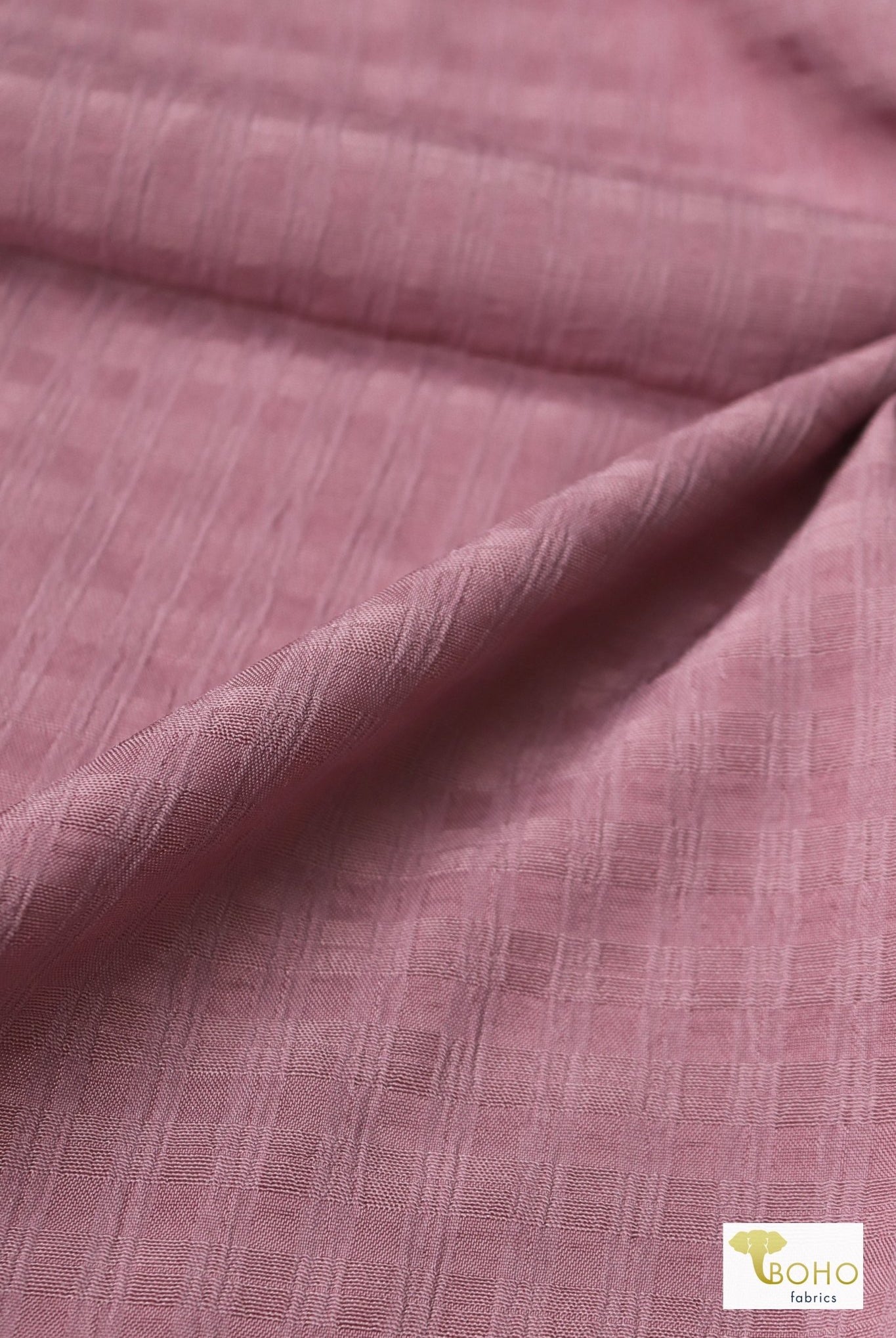 Mauve Basketweave, Solid Woven Fabric - Boho Fabrics