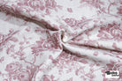 Mauve & White Floral Linen-Look Canvas Woven Fabric - Boho Fabrics - Home Dec. & Upholstery Fabric