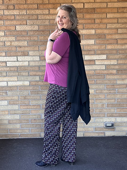 MCM, Cool Colorway Ponte Print Fabric - Boho Fabrics - Ponte Print, Knit Fabric