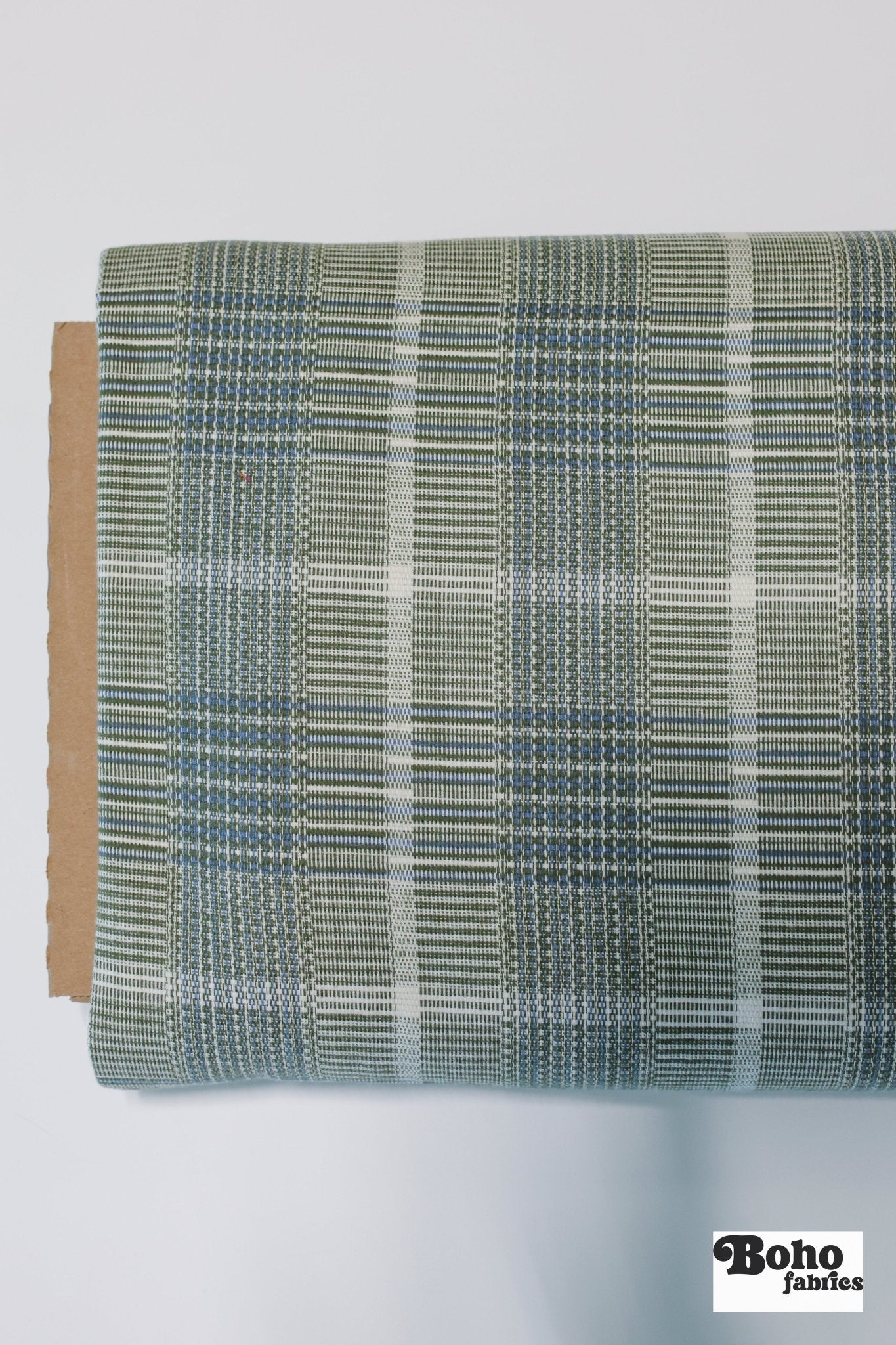 Meadow Blue & Green, Stretch Woven Fabric. Shop Exclusive! - Boho Fabrics - Stretch Woven