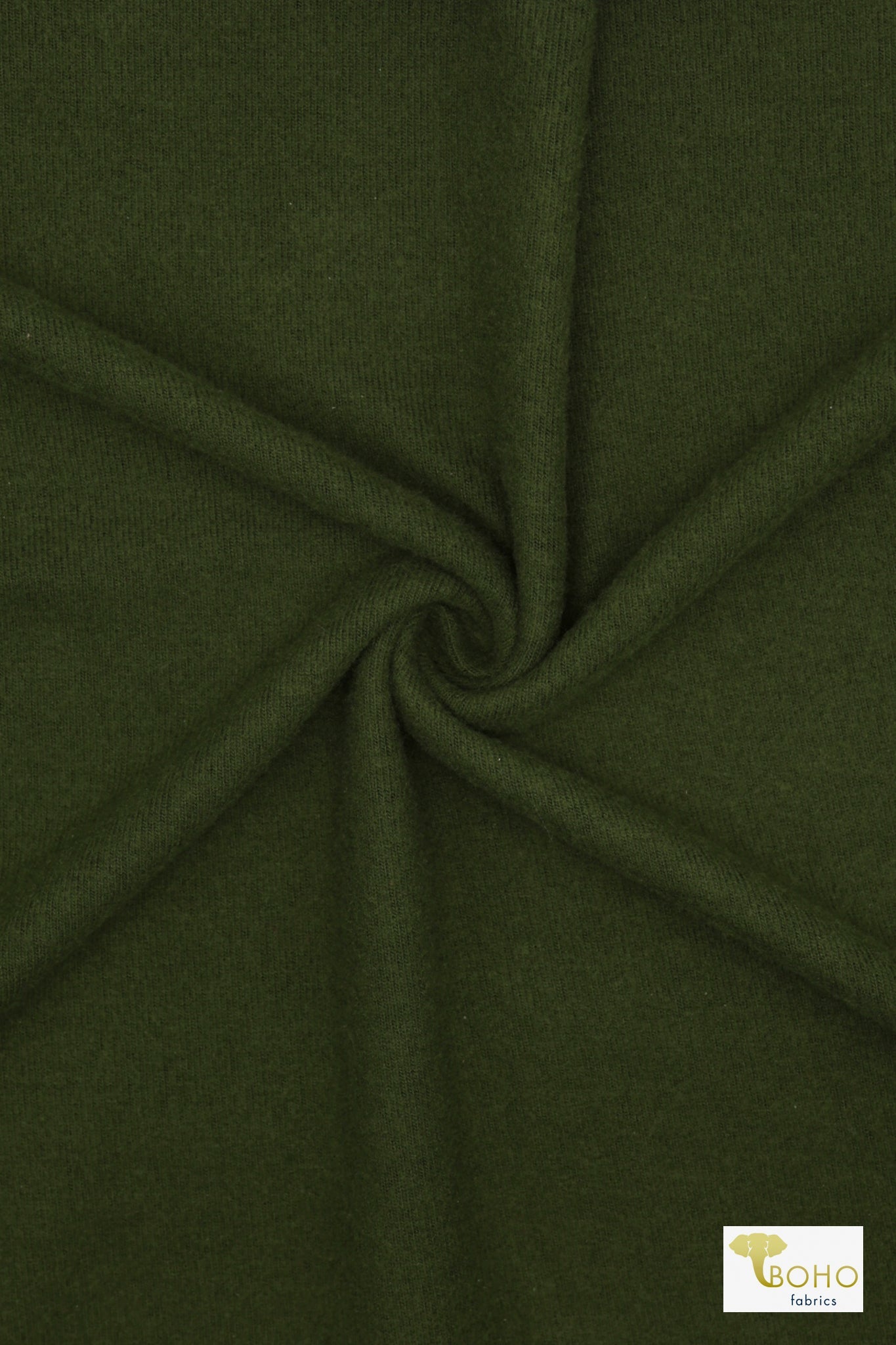 Meadow Green, Solid Brushed Sweater Knit Fabric - Boho Fabrics - Sweater Solids, Knit Fabric