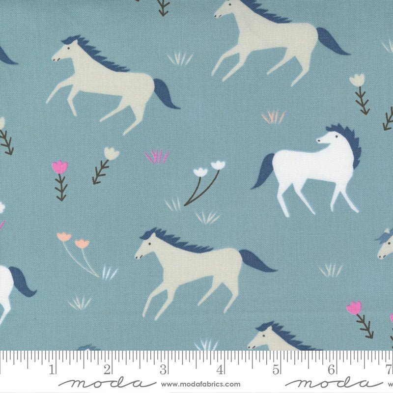 Meander Horses Denim 24580 16 Moda 1 - Boho Fabrics - Quilting Cotton, Woven