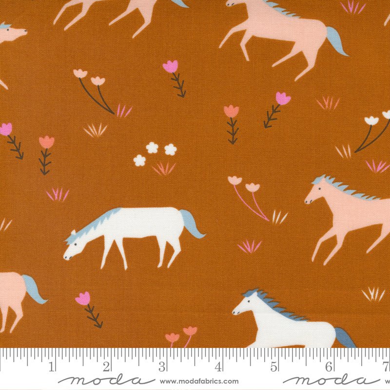 Meander Horses Saddle 24580 14 Moda 1 - Boho Fabrics - Quilting Cotton, Woven