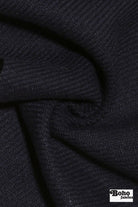 Mega Twill, Navy Wool Coating Woven Fabric - Boho Fabrics - Wool Coating, Woven