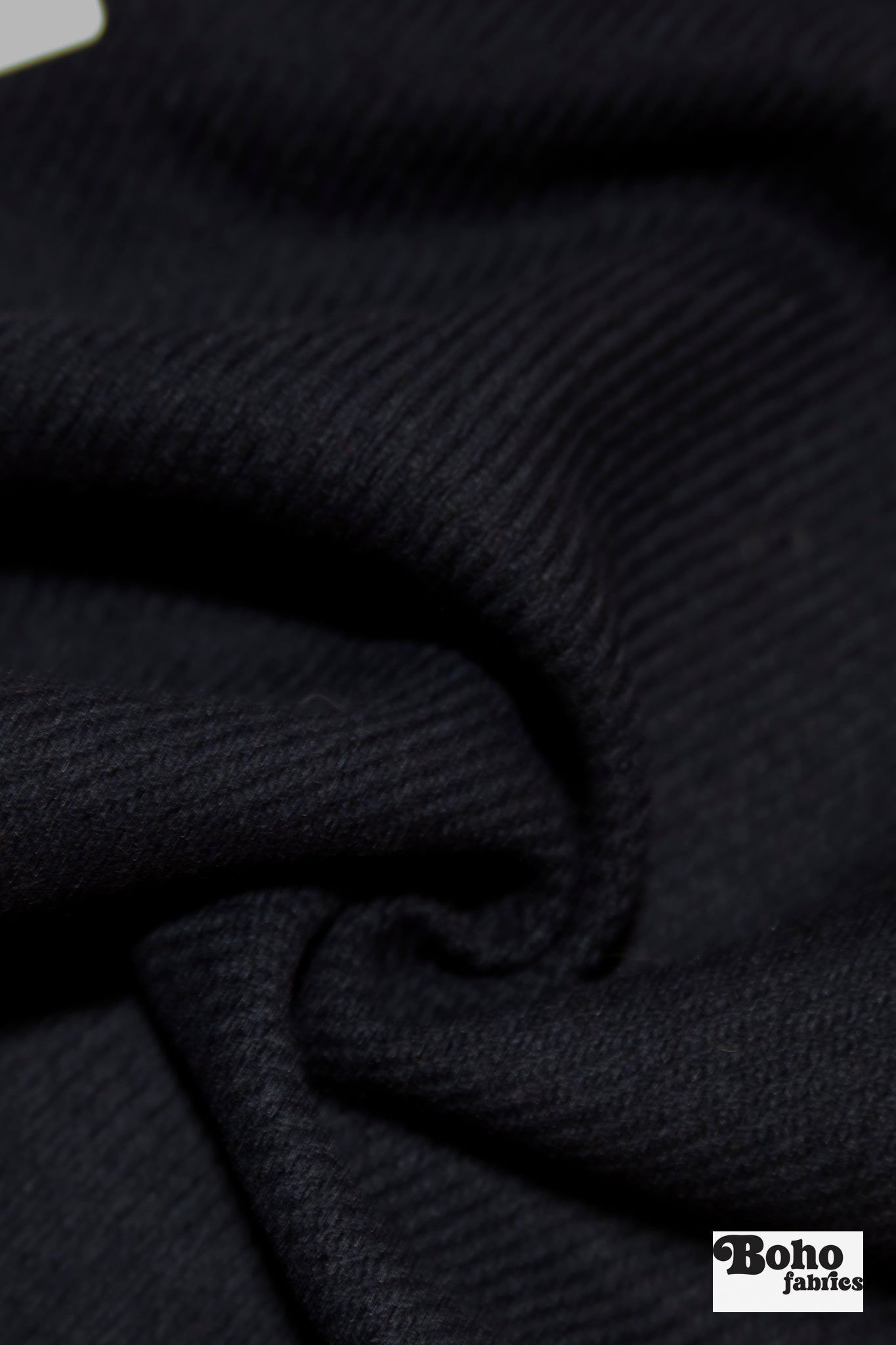 Mega Twill, Navy Wool Coating Woven Fabric - Boho Fabrics - Wool Coating, Woven
