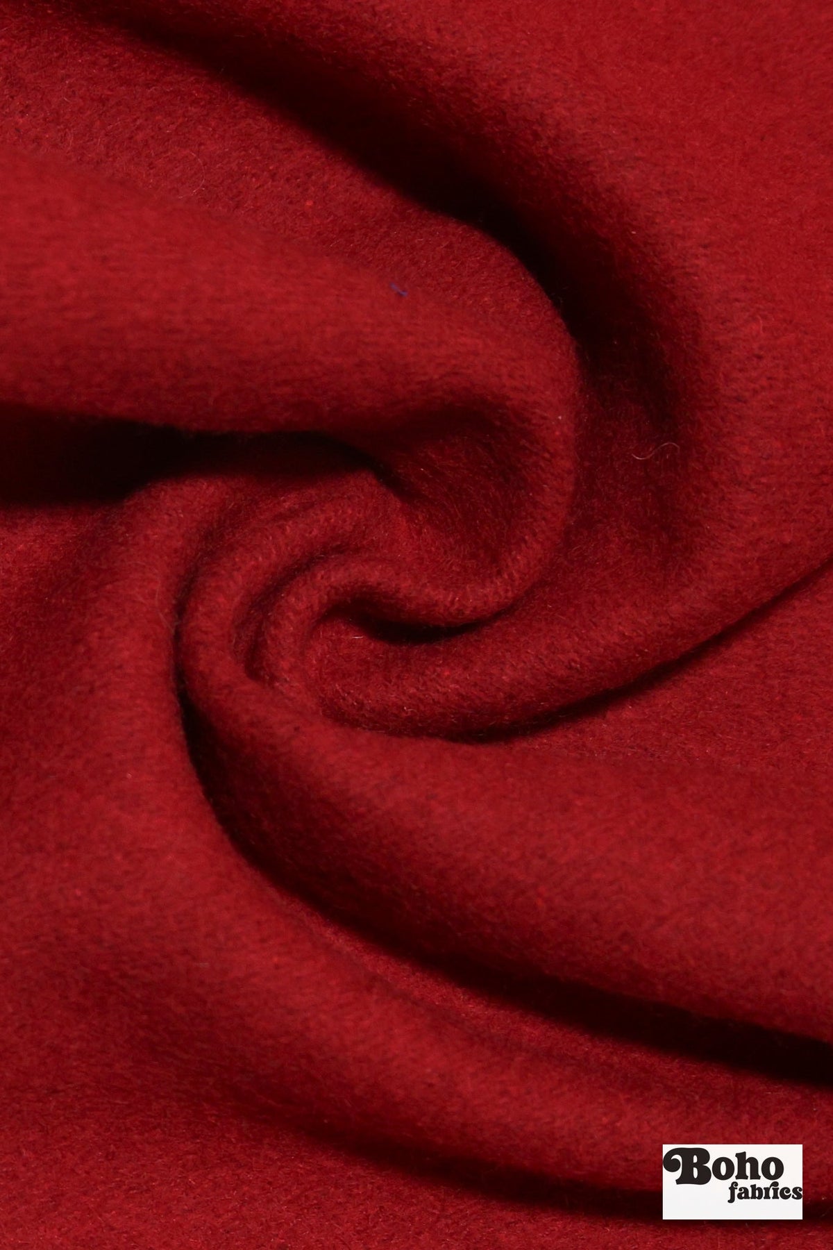 Melange Red Wool Coating Woven Fabric - Boho Fabrics - Wool Coating, Woven