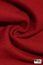 Melange Red Wool Coating Woven Fabric - Boho Fabrics - Wool Coating, Woven