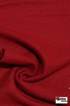 Melange Red Wool Coating Woven Fabric - Boho Fabrics - Wool Coating, Woven