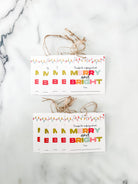 Merry & Bright Teacher Gift Tags - Set of 10 - Boho Fabrics - 
