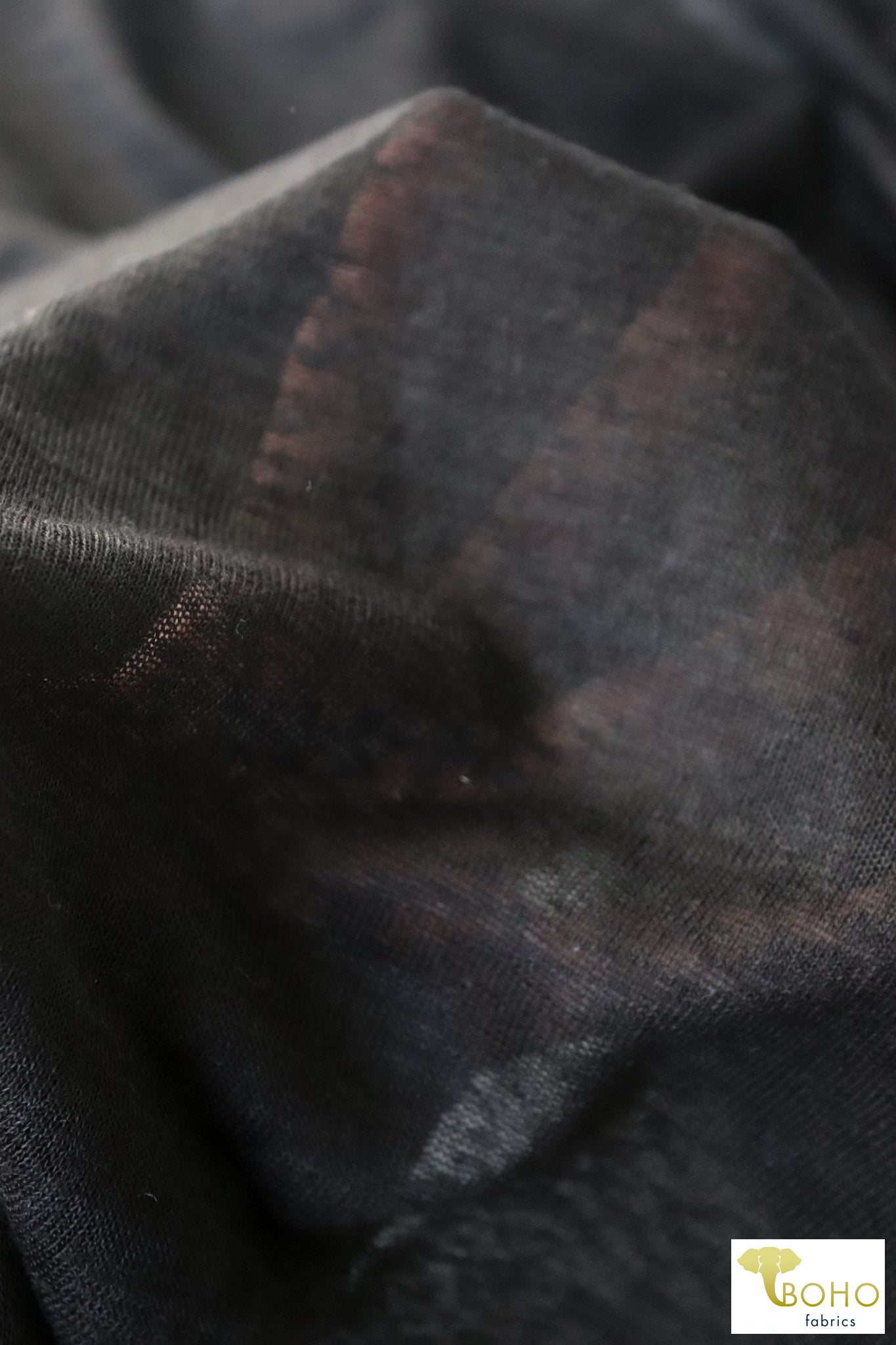 Meteorite Black, Lightweight Sweater Knit - Boho Fabrics