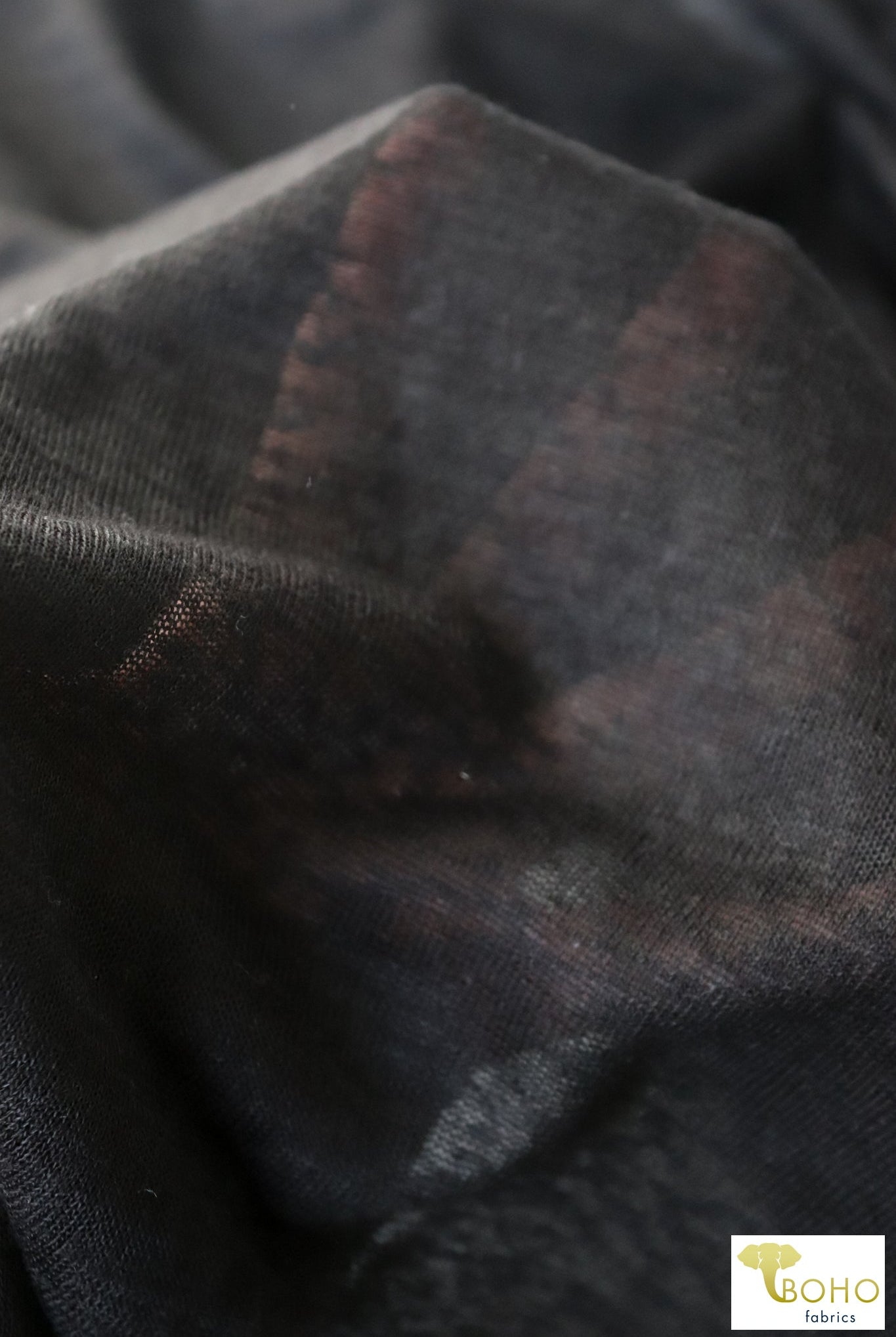 Meteorite Black, Lightweight Sweater Knit - Boho Fabrics