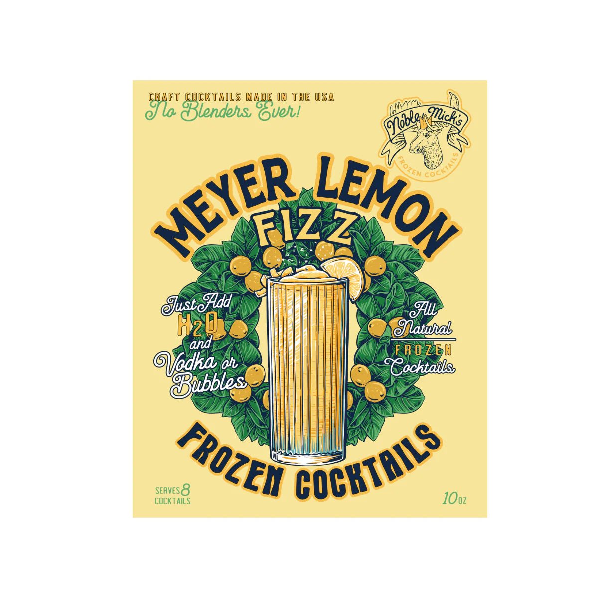 Meyer Lemon Fizz, Noble Mick's Frozen Cocktail Drink Mix - Boho Fabrics - Holiday Gifts