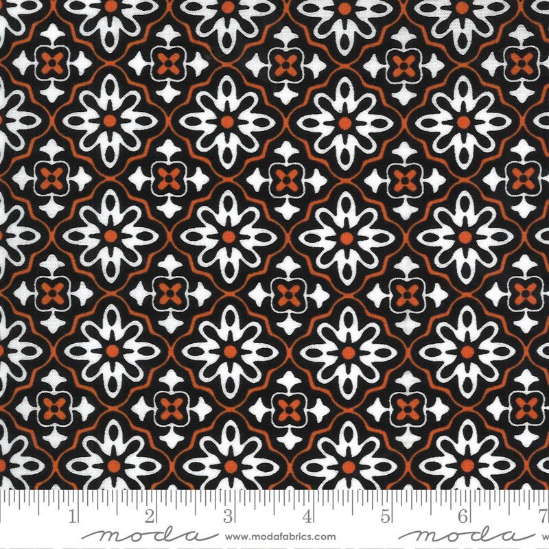 Midnight Magic 2 in Midnight Pumpkin by Moda - 100% Cotton Quilting Fabric - 24101 18 - Boho Fabrics - Quilting Cotton, Woven
