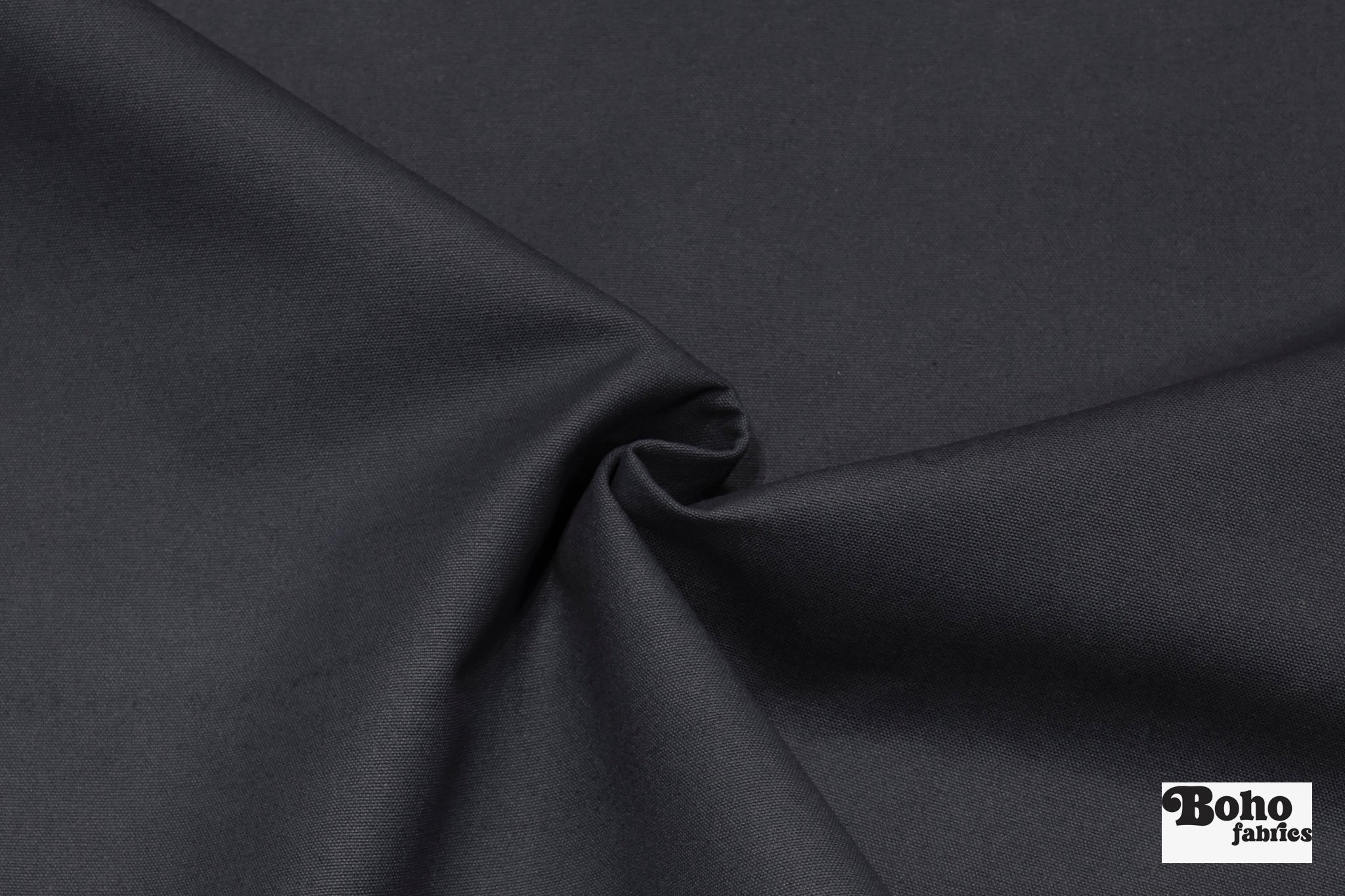 Midnight Navy, Deadstock Cotton Duck Canvas Woven Fabric - Boho Fabrics - Canvas Fabric