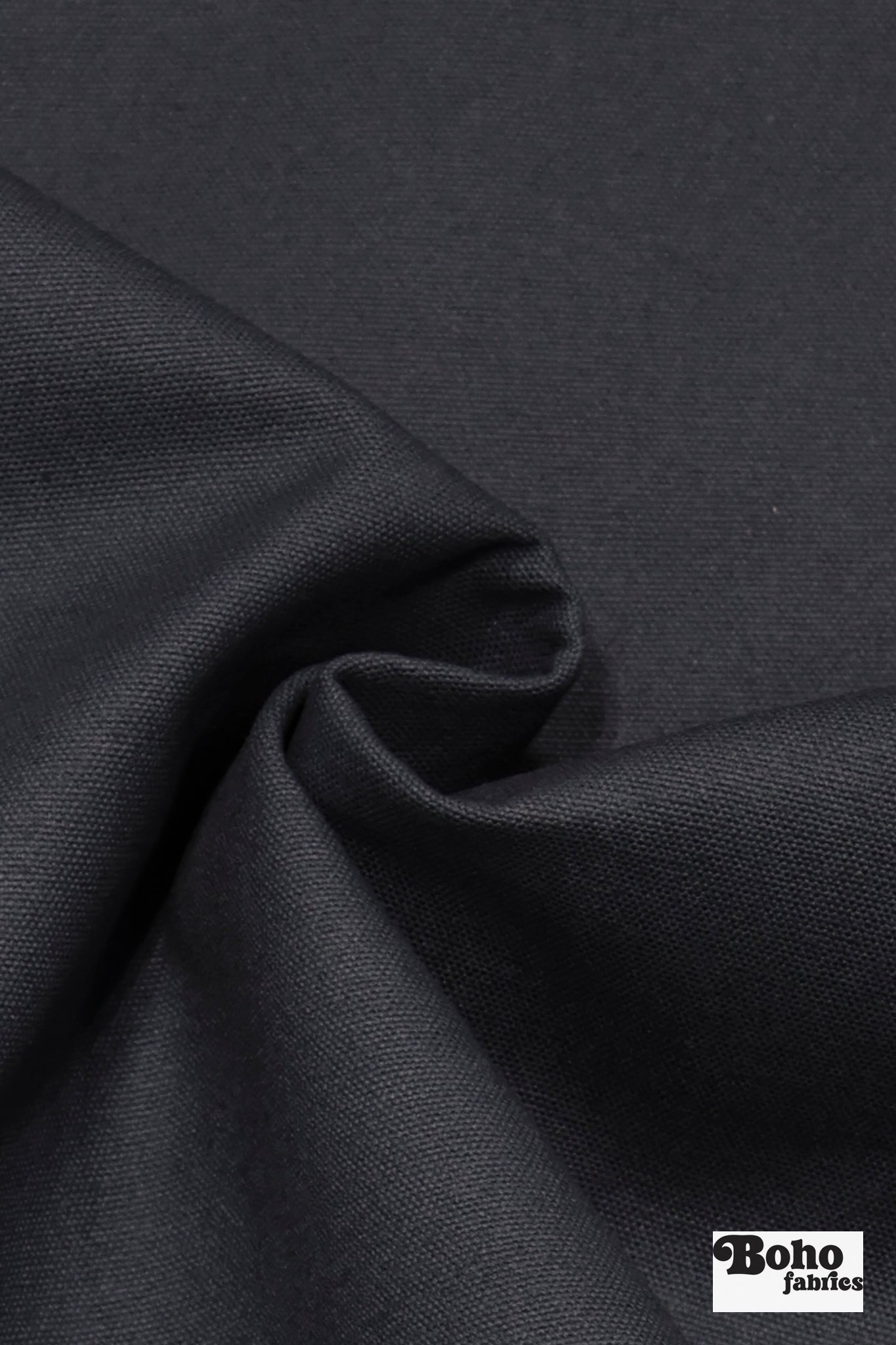 Midnight Navy, Deadstock Cotton Duck Canvas Woven Fabric - Boho Fabrics - Canvas Fabric