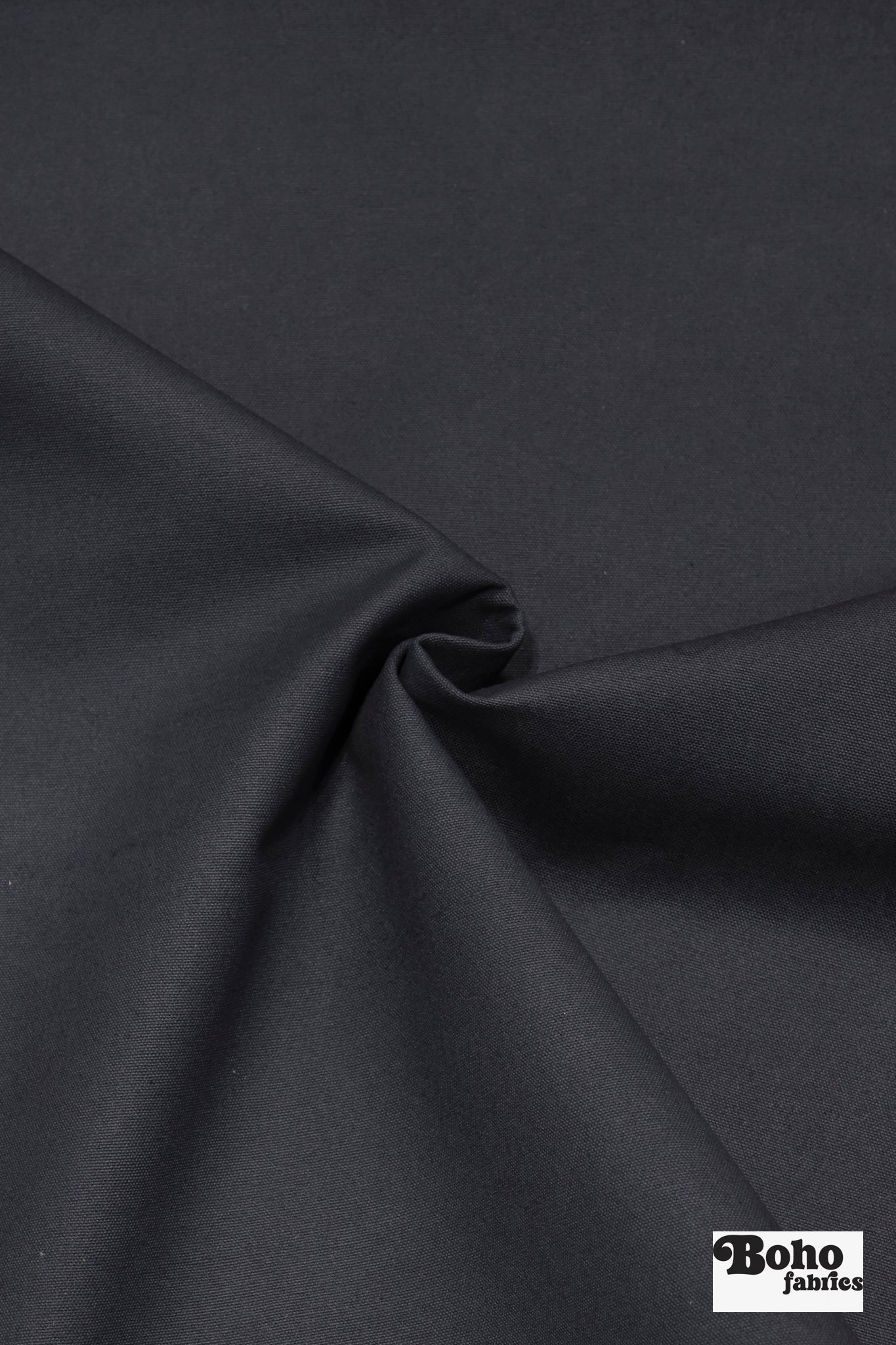 Midnight Navy, Deadstock Cotton Duck Canvas Woven Fabric - Boho Fabrics - Canvas Fabric