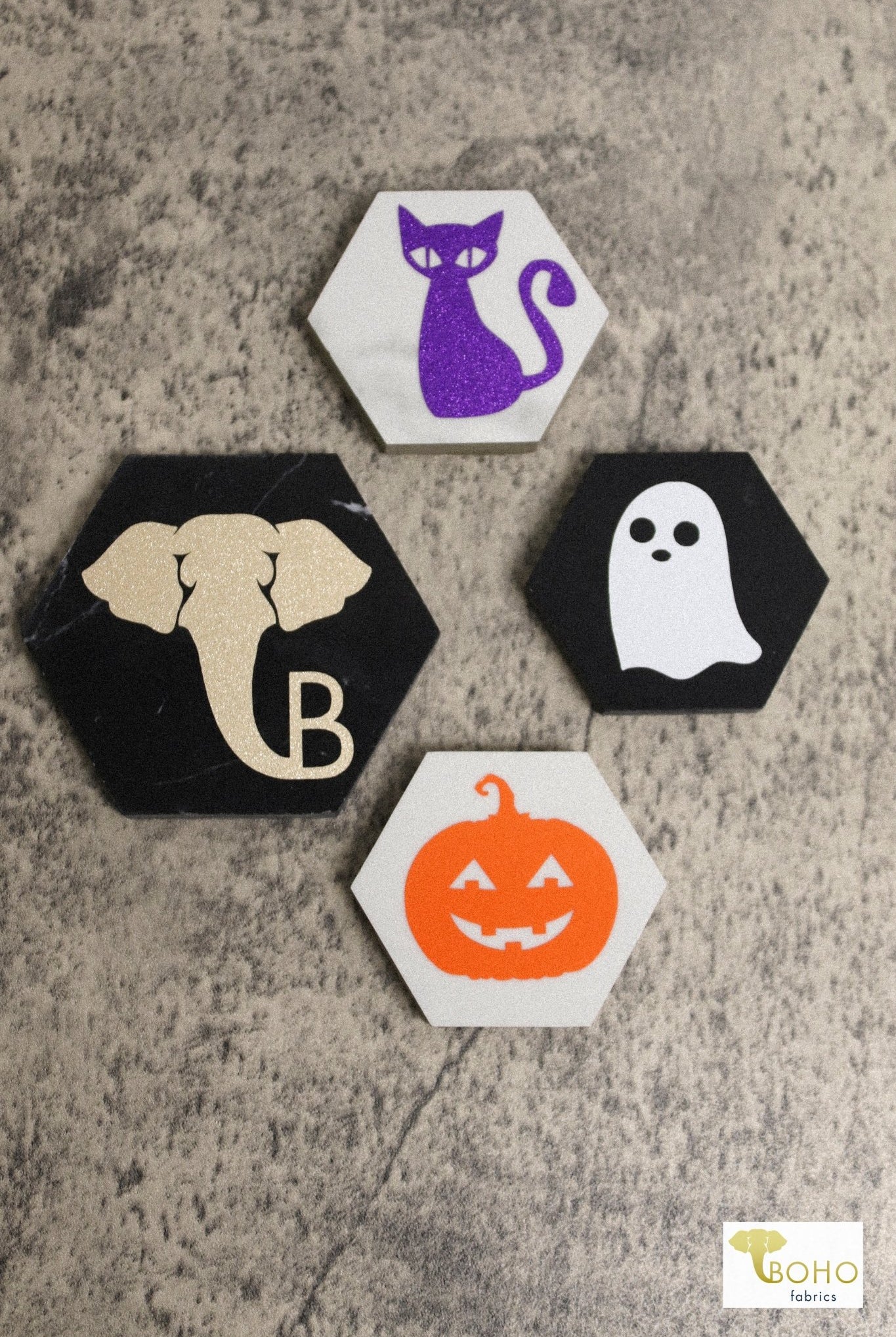 Mini Halloween Marble Pattern Weight Set (4 Pieces). FREE WITH ORDERS $100+ - Boho Fabrics