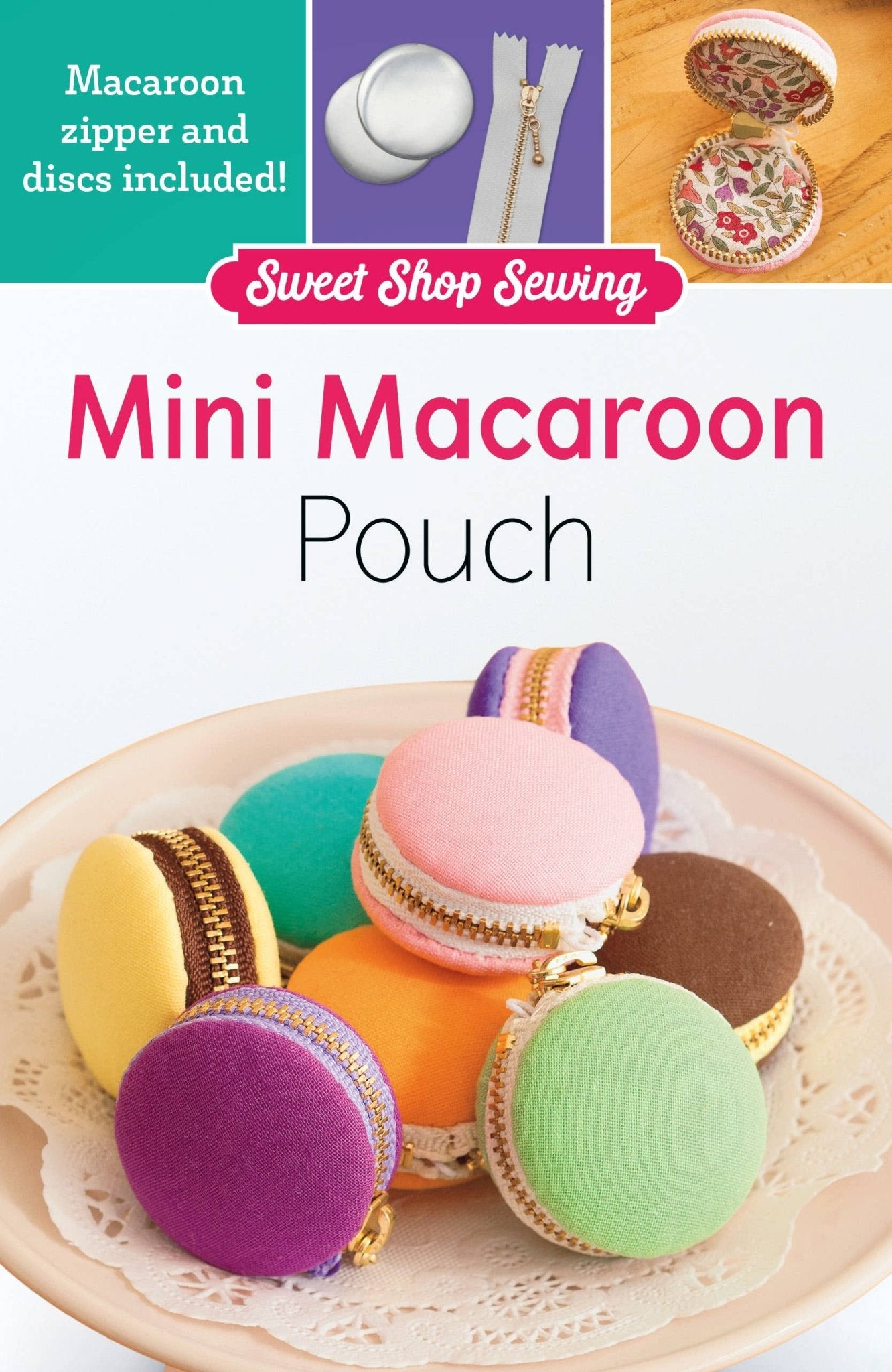 Mini Macaroon Pouch, Sewing Pattern with Hardware - Boho Fabrics - Bag Making Supplies