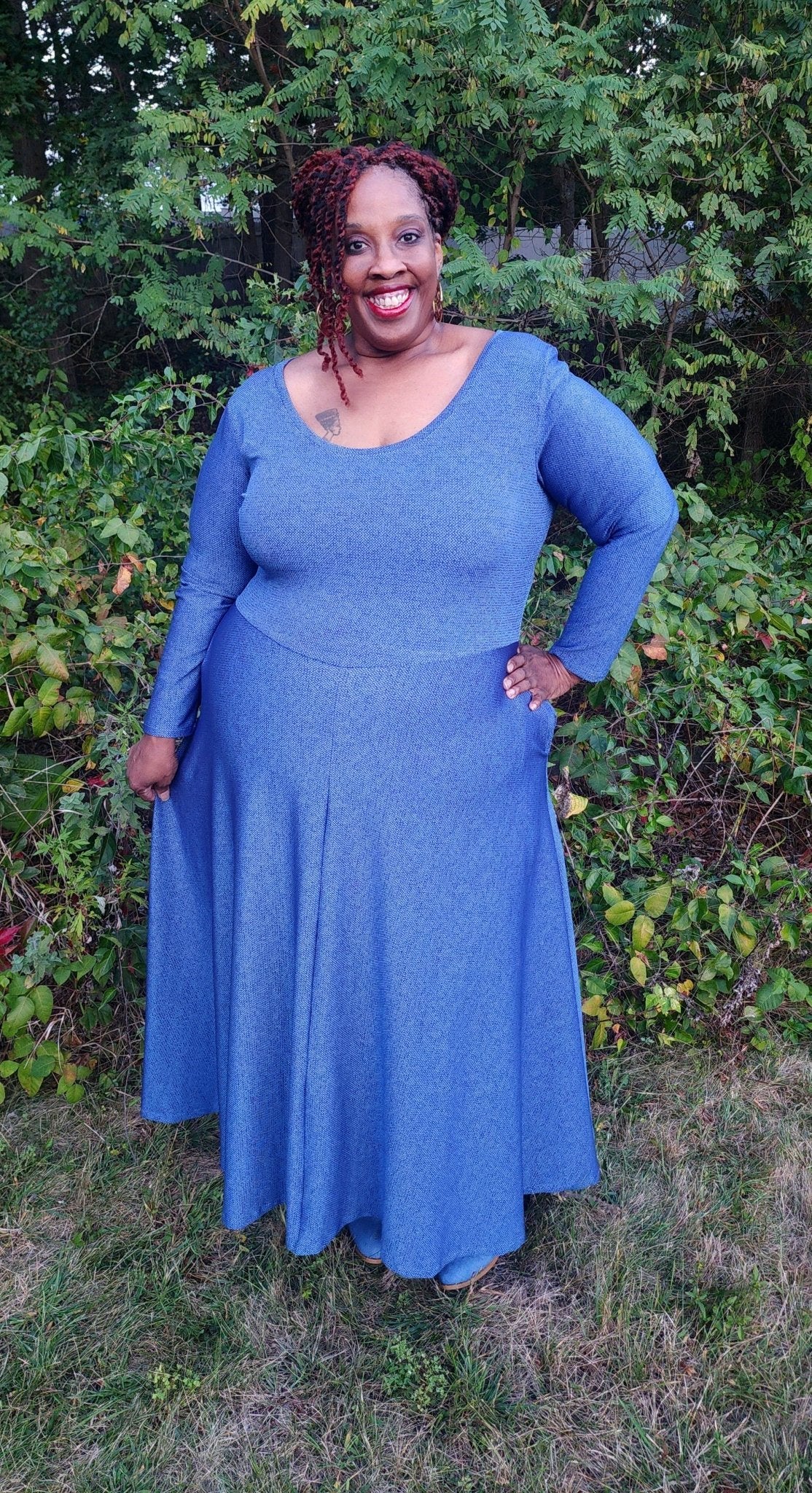 Mini Mosaics, Blue Athletic Knit Fabric - Boho Fabrics - Athletic Knit Fabric