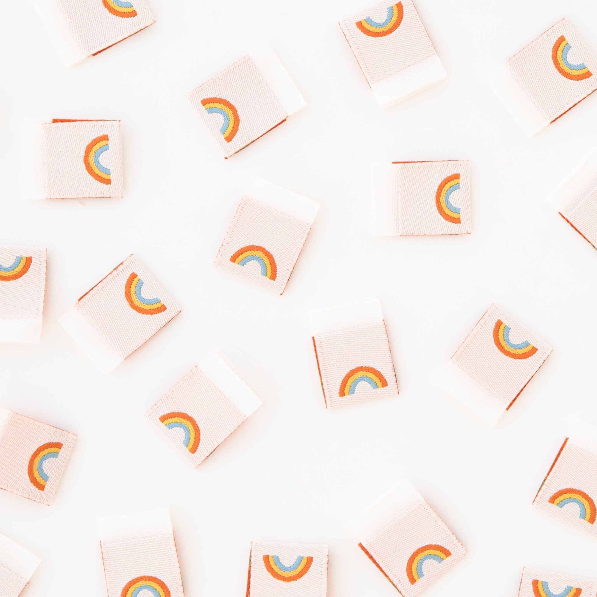 Mini Rainbow Woven Sewing and Quilting Labels for Kids - Boho Fabrics - 